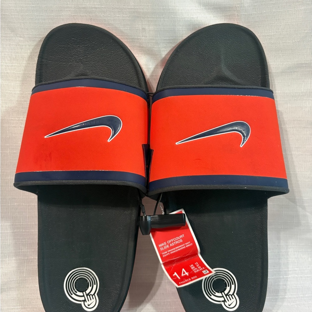 Nike Houston Astros Orange & Midnight Navy Offcourt Slides